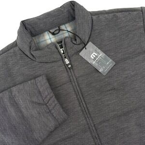 TRAVIS MATHEW City Climate Drop Jacket Mens L Heather Black Cold‎ Weather Puffer
